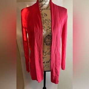 Women’s Croft & Barrow coral open front cardigan sweater size small